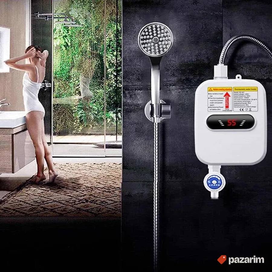 mini protocni bojler sa tusem 3500w novo protočni 3