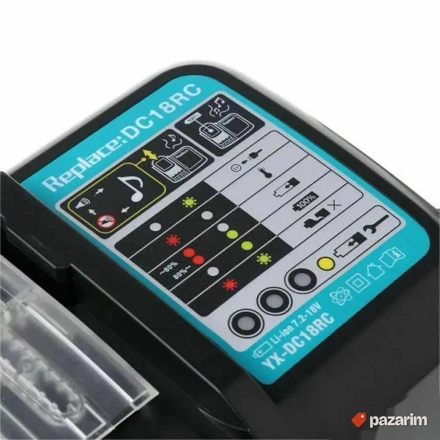 Makita 18V lithium-ion rapid punjac sa baterijom DC18RC 4