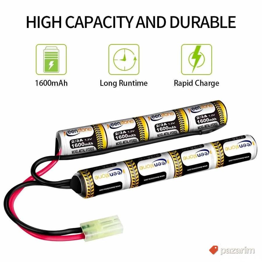 keenstone 9.6v 1600mAh baterija litijumska za airost puske 2