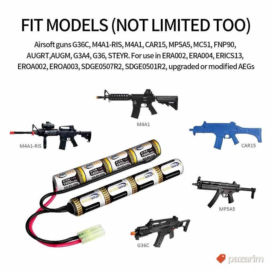 keenstone 9.6v 1600mAh baterija litijumska za airost puske 3