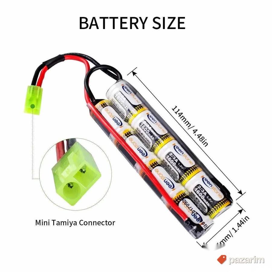 keenstone 9.6v 1600mAh baterija litijumska za airost puske 4