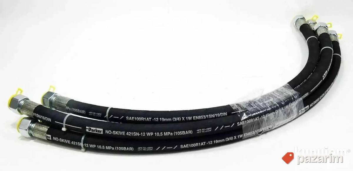 4x Parker 421SN-12 WP 10,5MPa 1m hiraulicna creva sa konekto 1