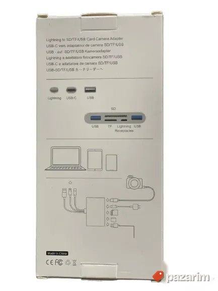 citac za kartice usb usbc lighting 5u1 novo za apple uredje 3