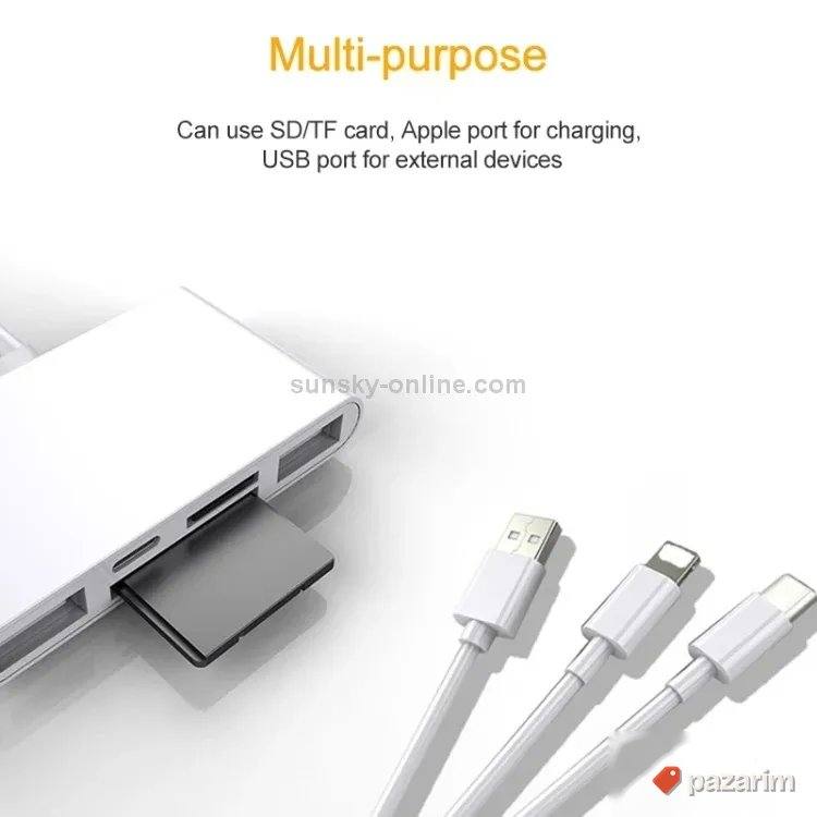 citac za kartice usb usbc lighting 5u1 novo za apple uredje 4