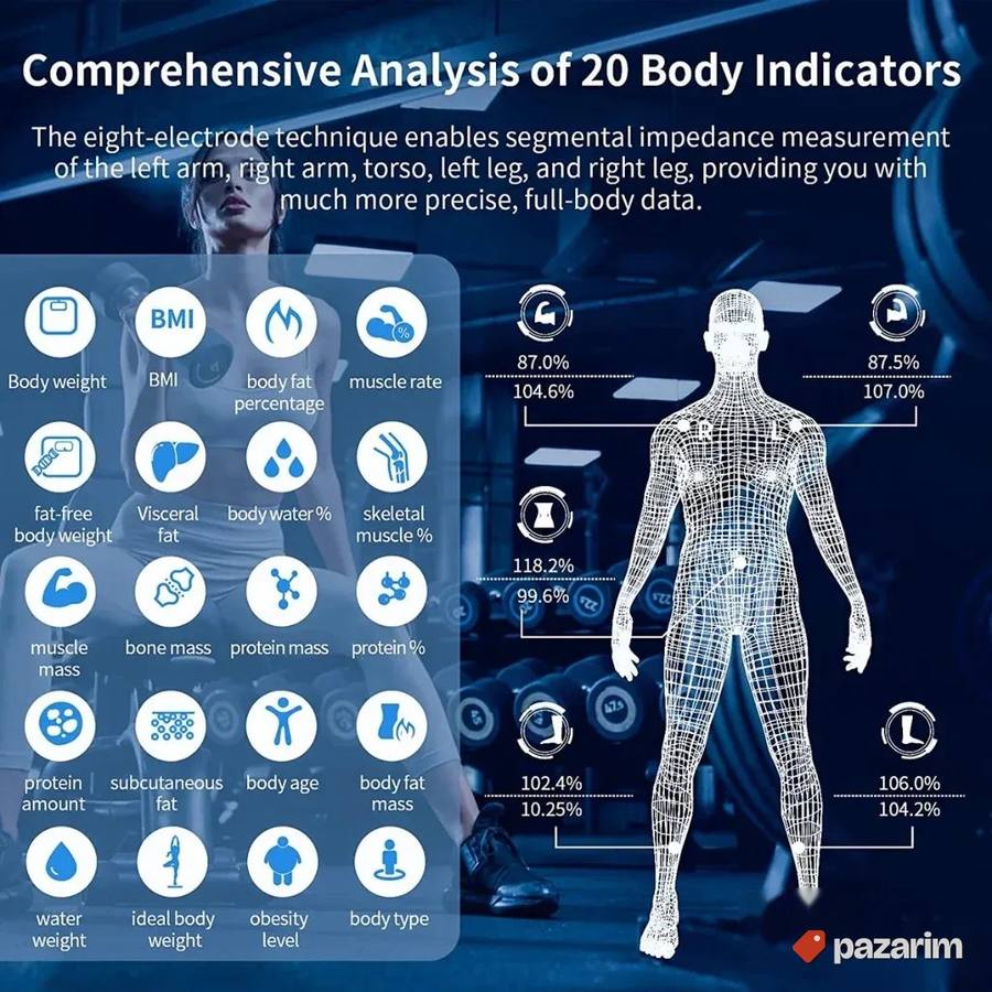lescale p1 profesionalna vaga 8 elektroda body fat scale 3