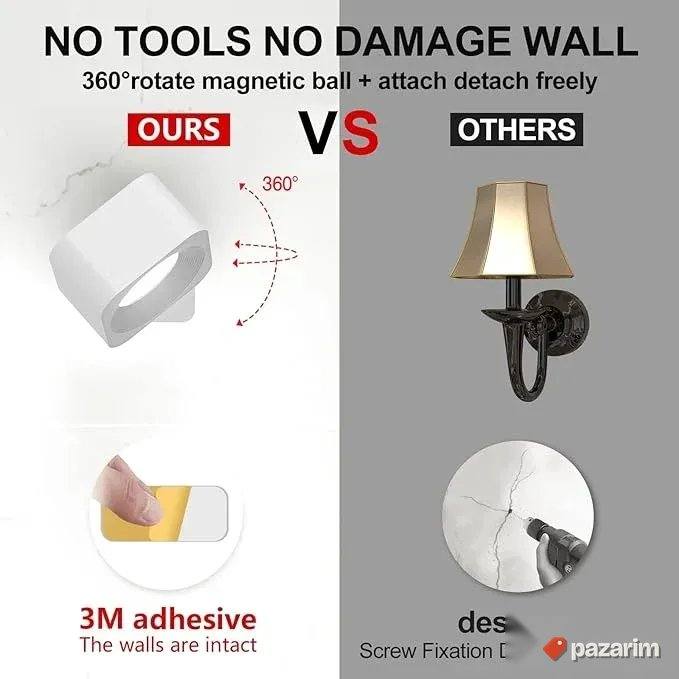 dve zidne lampe za citanje sobu 360 usb c novo 2