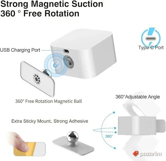 dve zidne lampe za citanje sobu 360 usb c novo 5