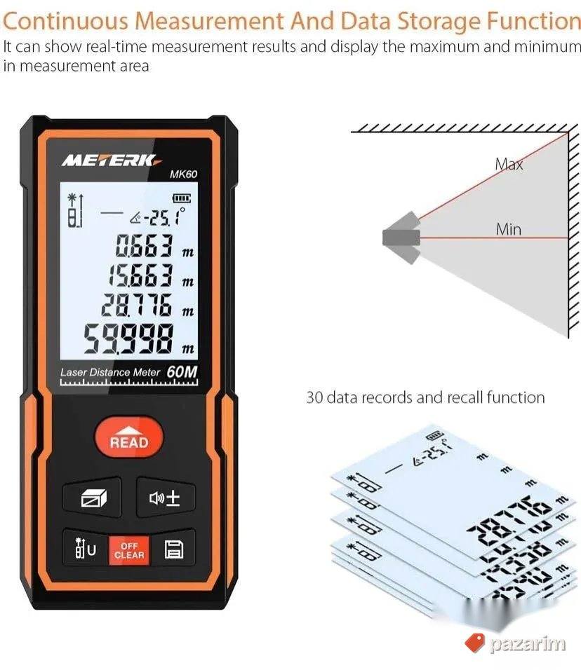 laserski metar merac daljjine soba uglova meterk MK60 5