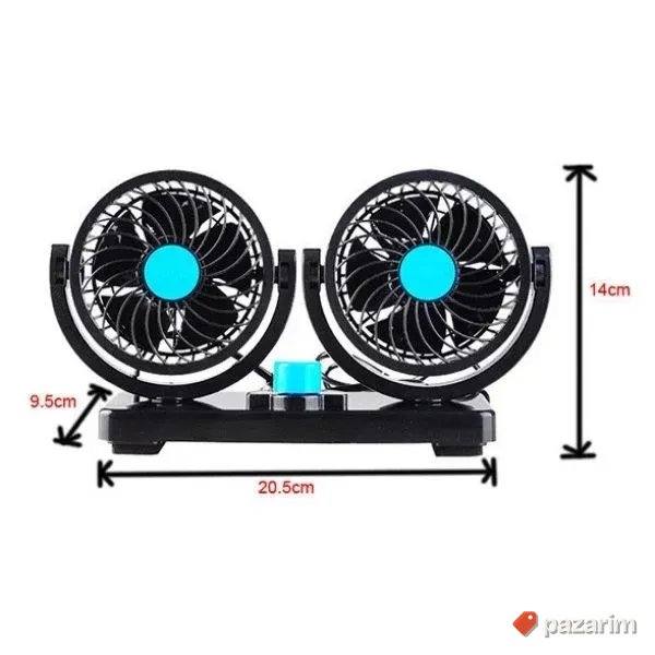 Dupli ventilator za auto 12v 6