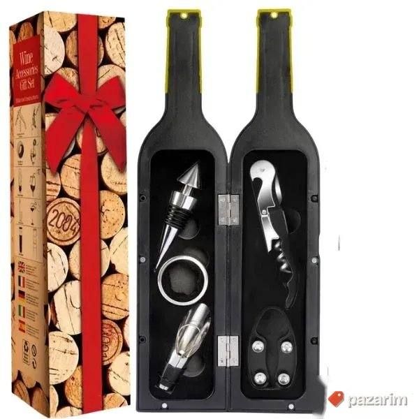Vinski poklon set u obliku flaše sa 5 delova 1