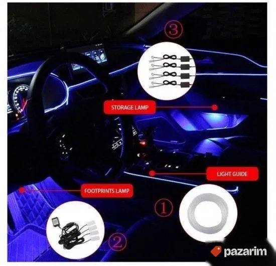 LED RGB auto niti ambijentalno osvetljenje enterijer auta 6