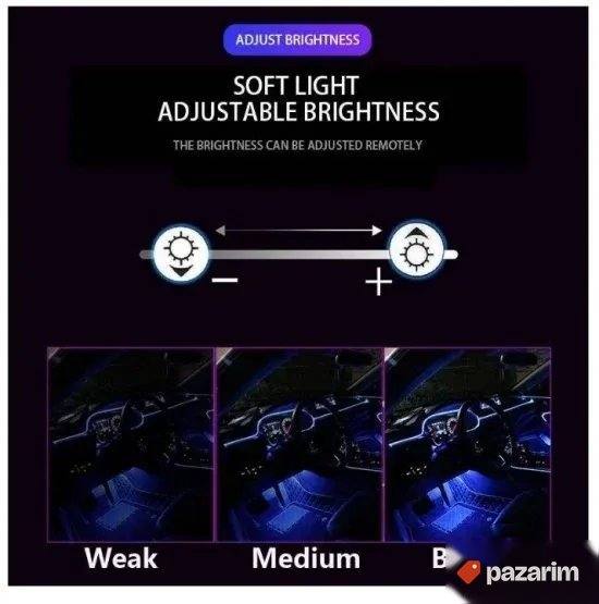LED RGB auto niti ambijentalno osvetljenje enterijer auta 7