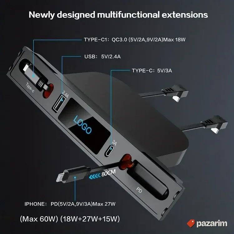 tesla model 3/Y centralni usb hub docking station 5