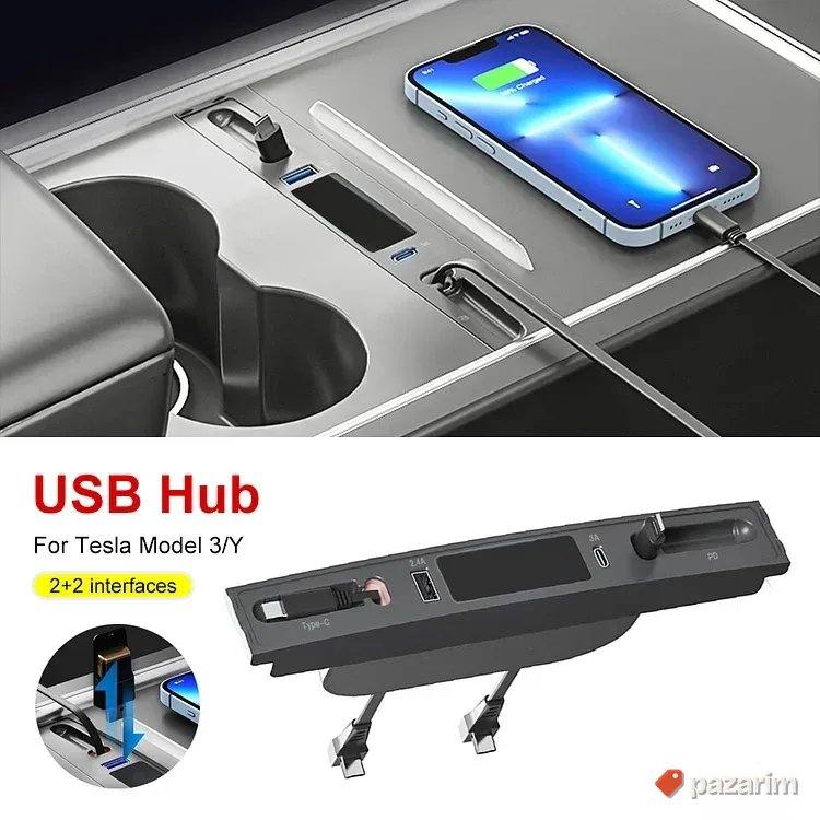 tesla model 3/Y centralni usb hub docking station 7