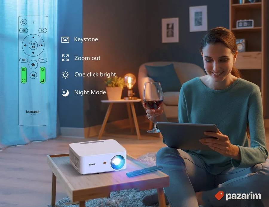 Bomaker Cinema 500 Max projketor kvalitetan 5.0 bt 5g wi fi 5