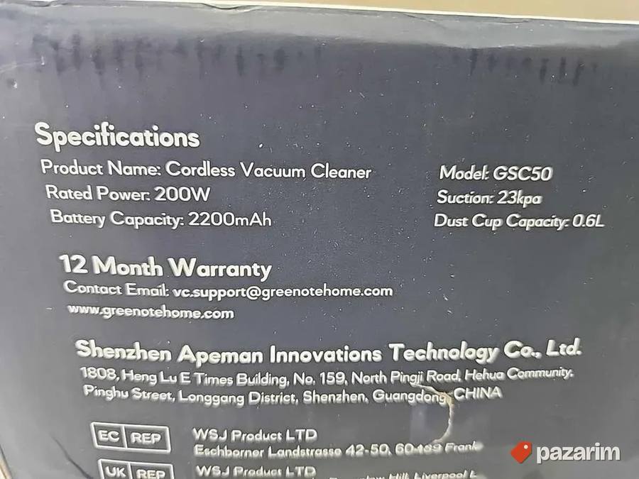 bezicni stapni usisvac jak 200w novo greenote gsc50 4