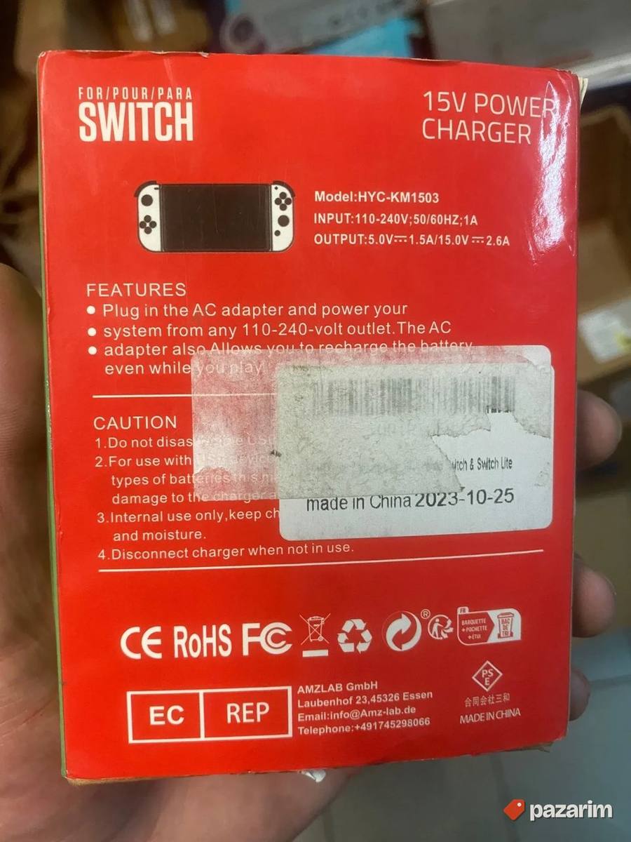 punjac za nitendo switch ac adapter 15v 2.6a usb c 2