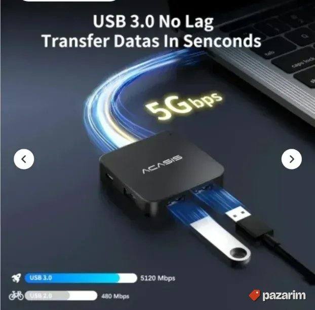 Acasis 6 u 1 4K 30Hz USB C Hub Multiport adapter 4