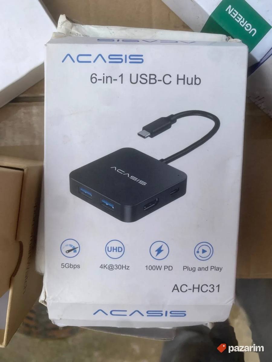 Acasis 6 u 1 4K 30Hz USB C Hub Multiport adapter 7
