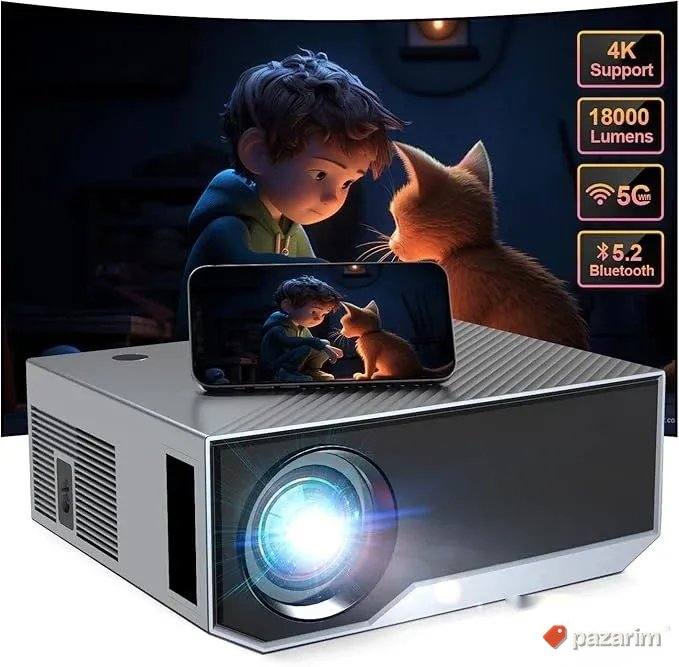 bt wifi projektor 18000lumens 4k novo 1