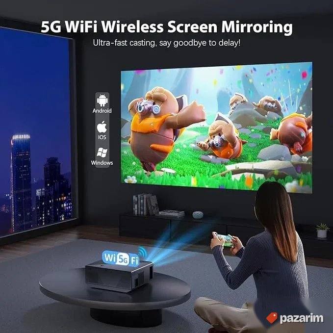 bt wifi projektor 18000lumens 4k novo 2