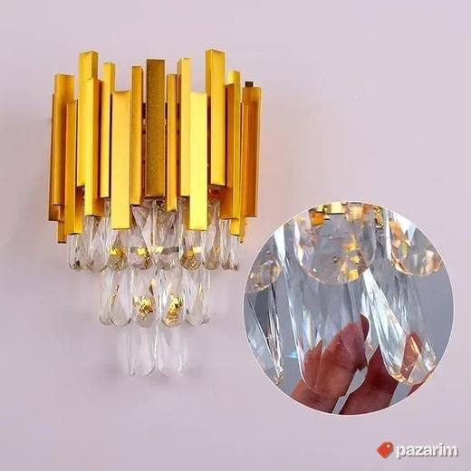 zidno svetlo luster lampa sa staklenim visuljkama