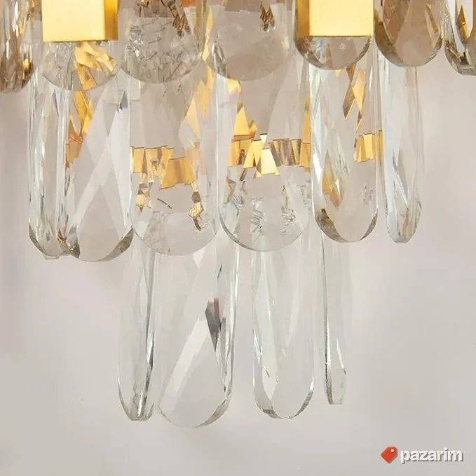 zidno svetlo luster lampa sa staklenim visuljkama 2