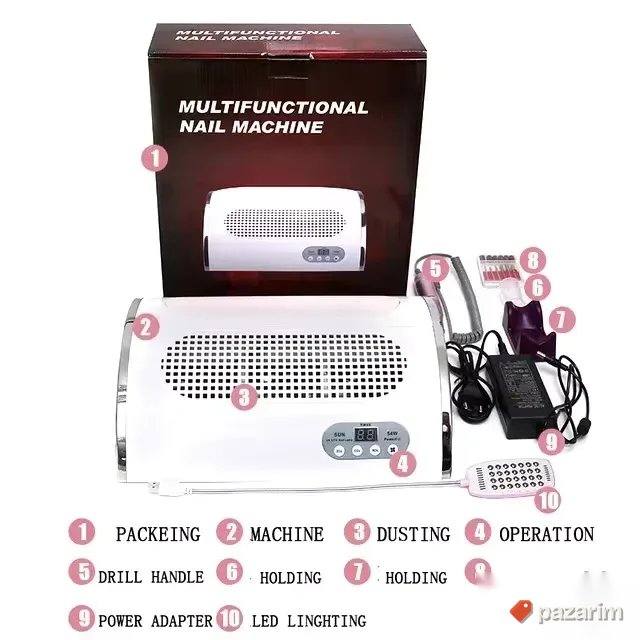 masina za nokte 72w 3 ventilatora 2 filt manikir 3 u 1 novo 1