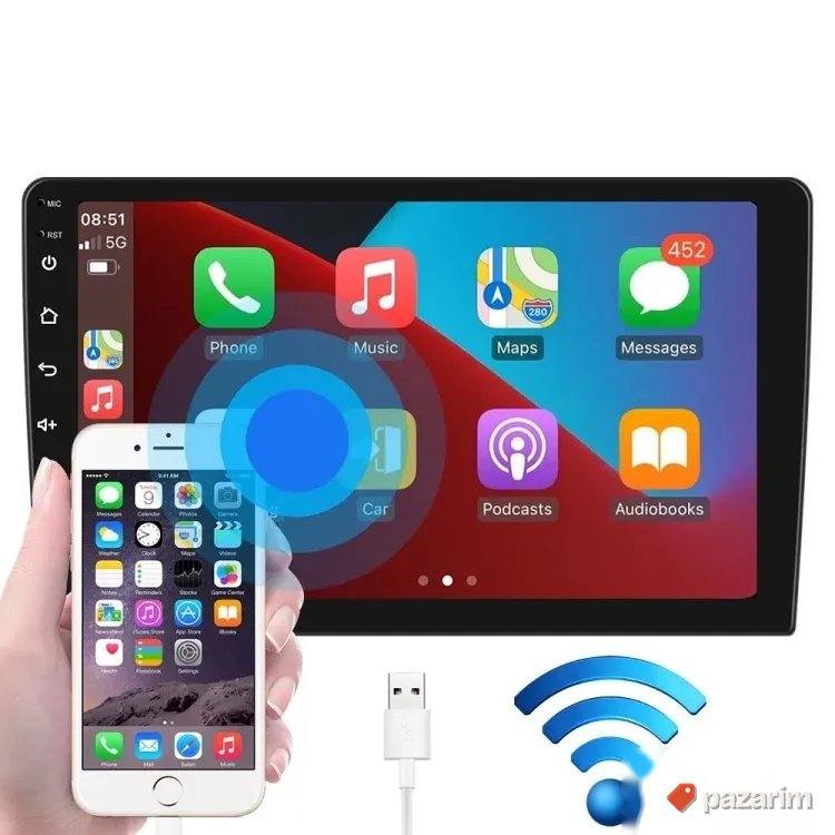 multimedija bt mirror link univerzalna 9” sa zadnjom kami 1