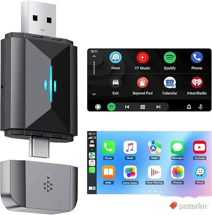 carplay android i apple novo type c usb 1