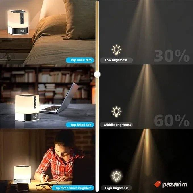 hi fi bt zvucnik nocna lampa touch alaram sat 7