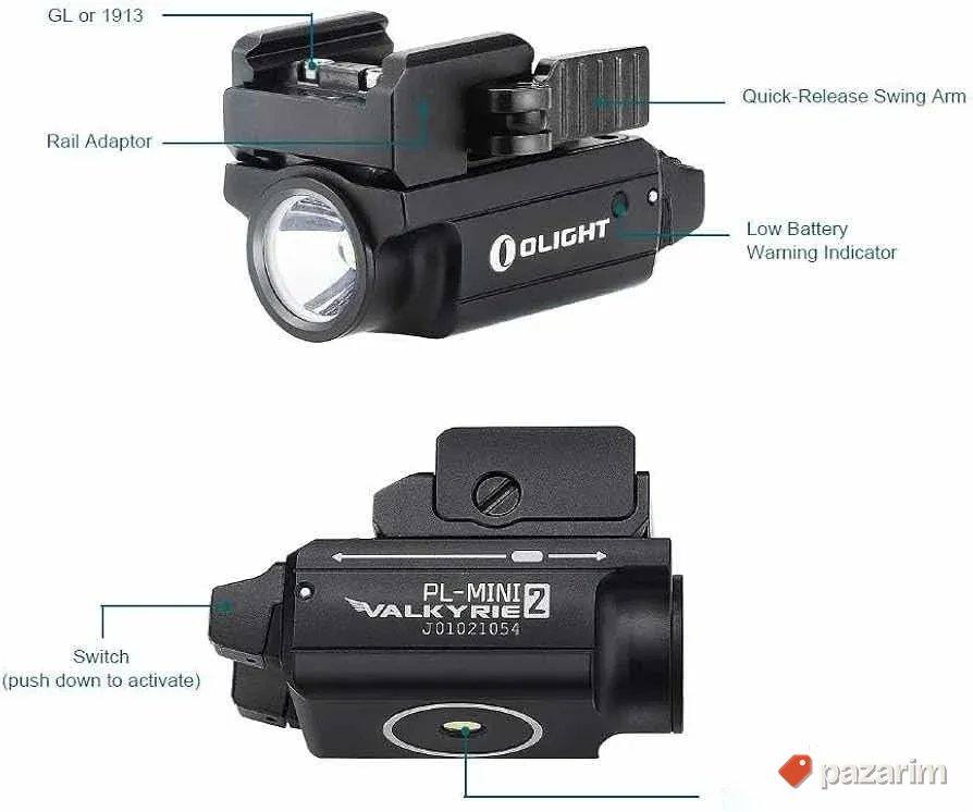 OLIGHT PL-Mini 2 Valkyrie svetlo za puske pistolje airsoft 8