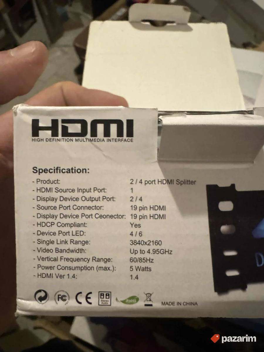 hdmi splitter 1 na 4 novo 4k 4