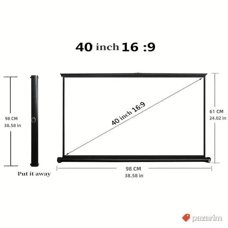prenosivo rasklopivo platno za projektor 40” 16:9 3