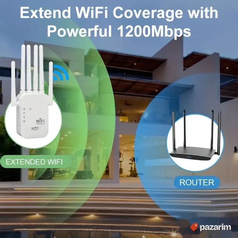 wi fi ruter 1200mbps repetir 5g 6 antena 4