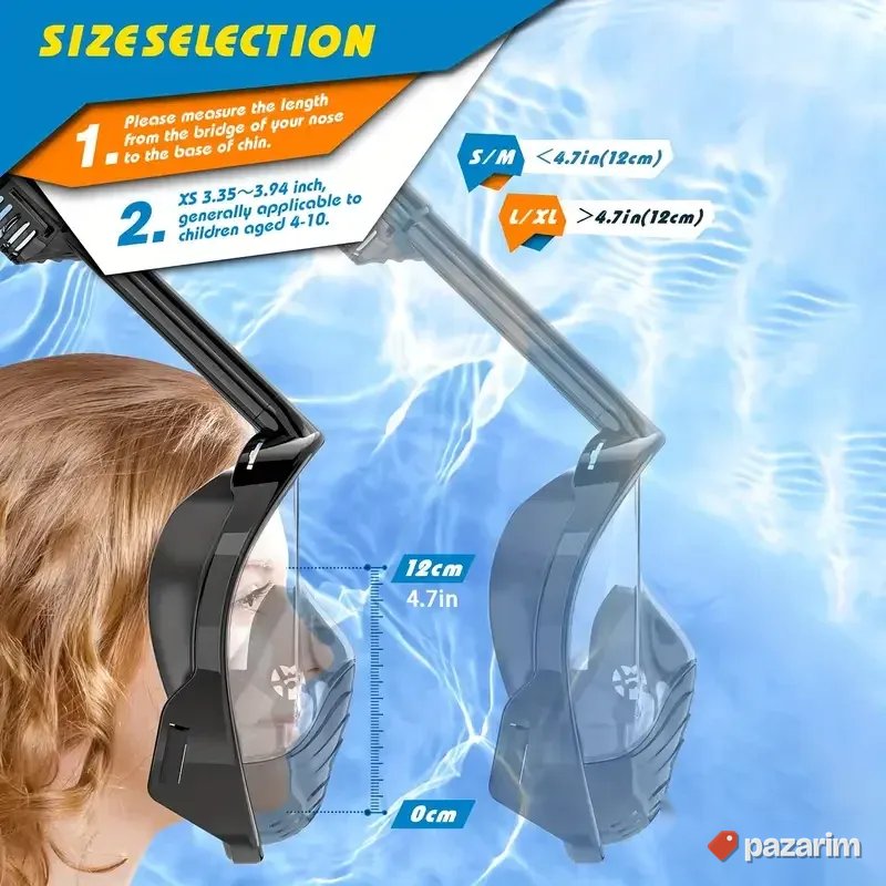 maska za ronjwnjw celo lice l/xl 3