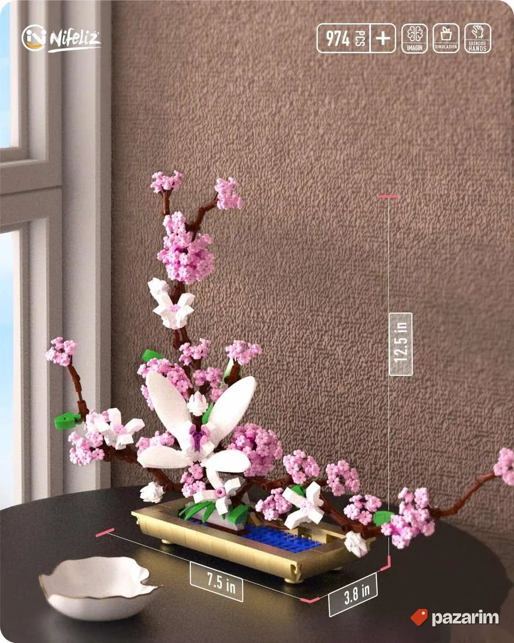 Lego bonsai lily hogokids 974 dela cvece 2