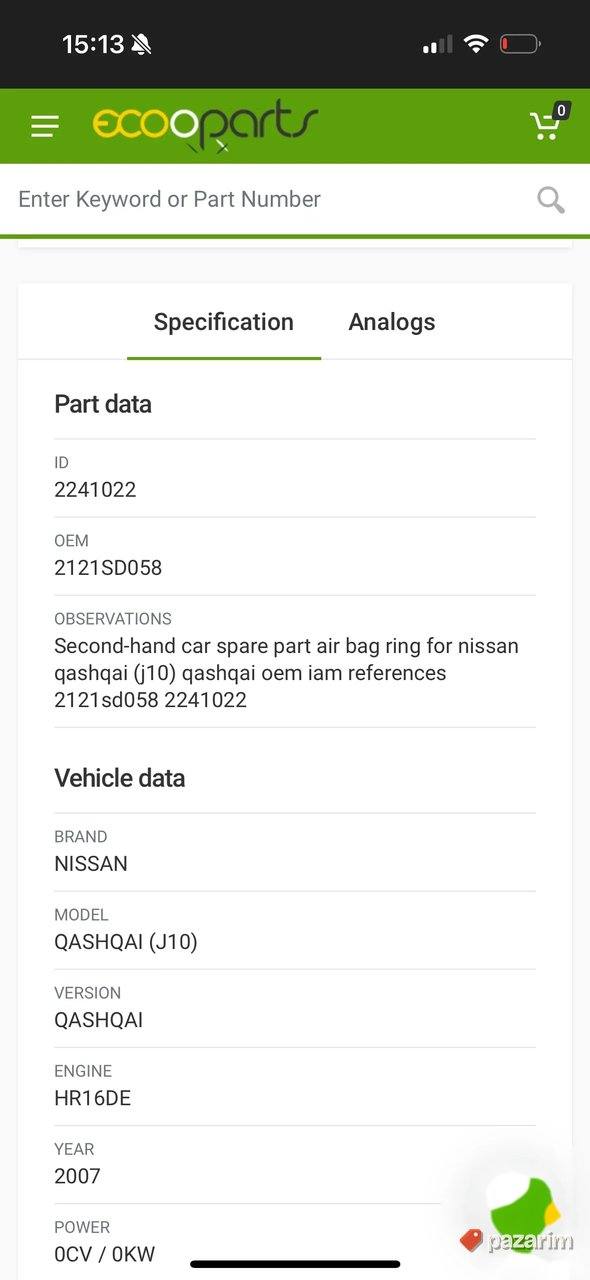 airbag clock sat za nissan qashqai od 2007 4