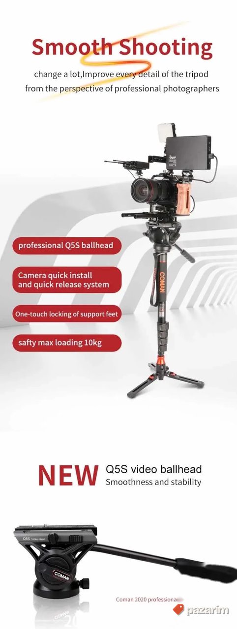 Coman DK327AQ5 monopod sa fluidon glavom triopod 7