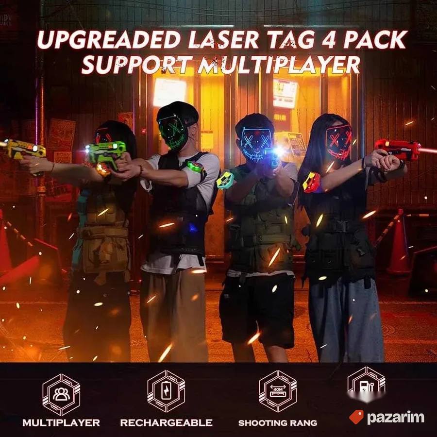vatos laser tag pistolji sa stanicom za punjenje 40m novo 4