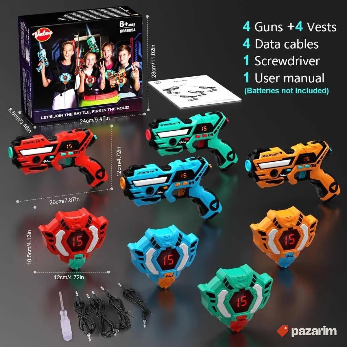 Vatos laser tag novo prsluci povezani sa pistoljima 2