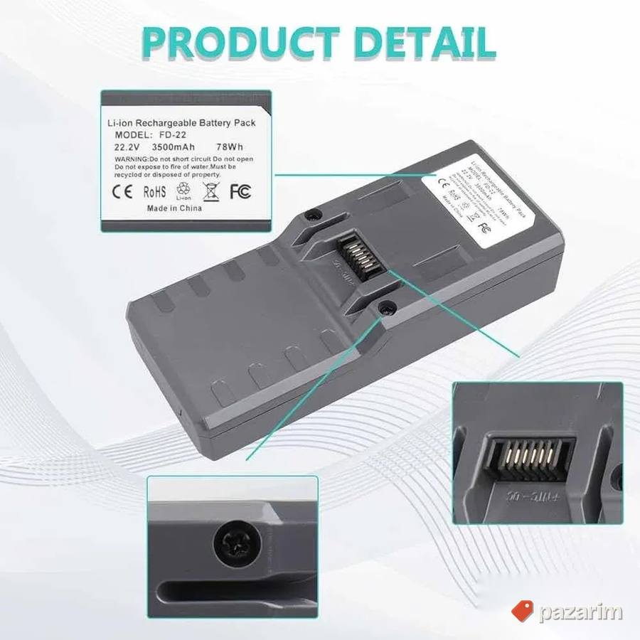 zamenska baterija za hoover usisivace 22.2v 3500mAh FD22 6
