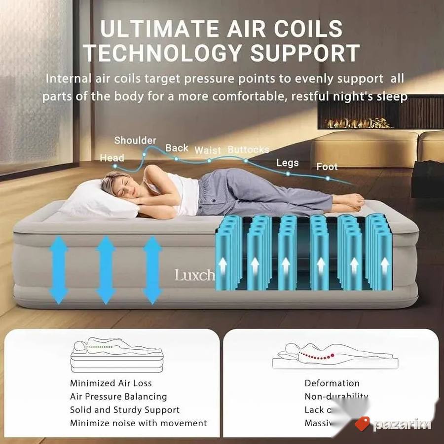 Luxchoice samonaduvavajuci queen size vazdusni dusek 7