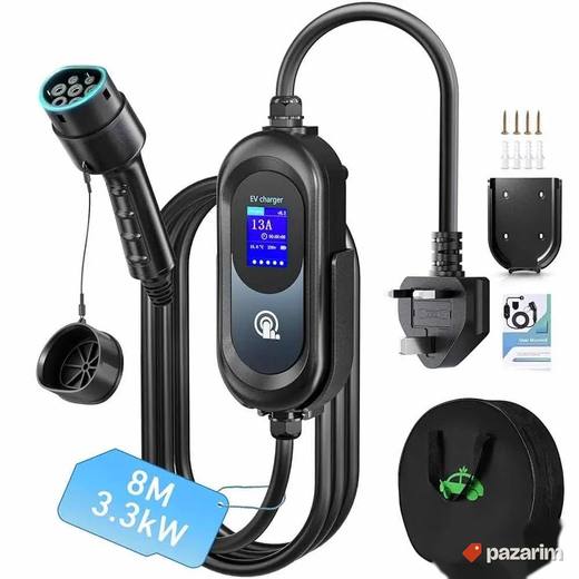 elektricni punjac za kola ev vozila 16a 8m type 2 to 3 3.3kw
