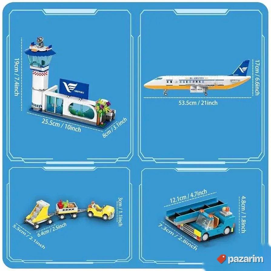 set avion kockice 901pcs novo 5