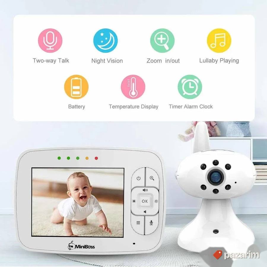 besicni baby monitor video nadzor mini bos 3.5" 6