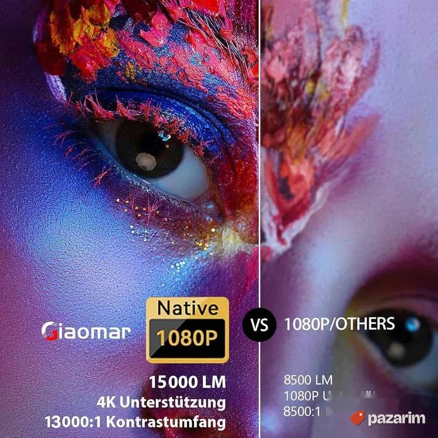 Beamer 4k wi fi 5g bt prjektor 15000lumen 5
