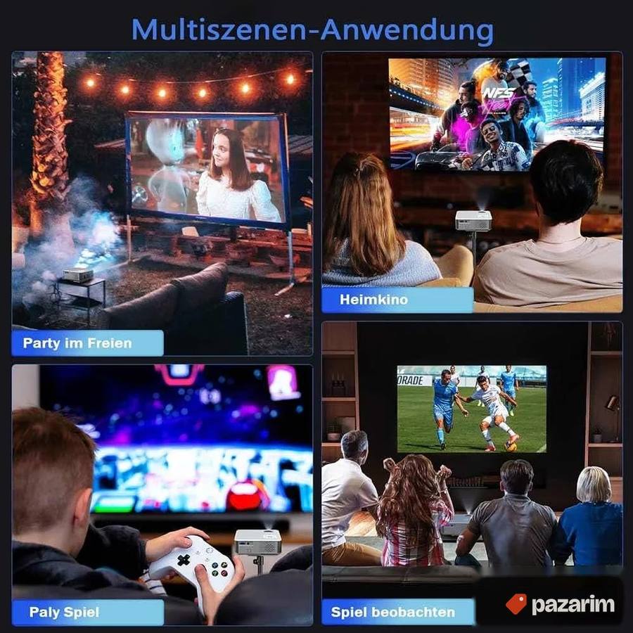Beamer 4k wi fi 5g bt prjektor 15000lumen 6
