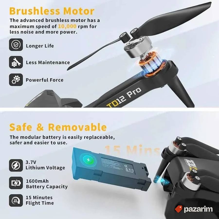 Toladrone TD 12 PRO FPV wi fi Rc dron 5