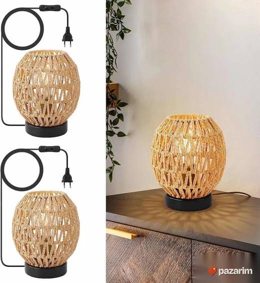 2 vintage stone lampe novo